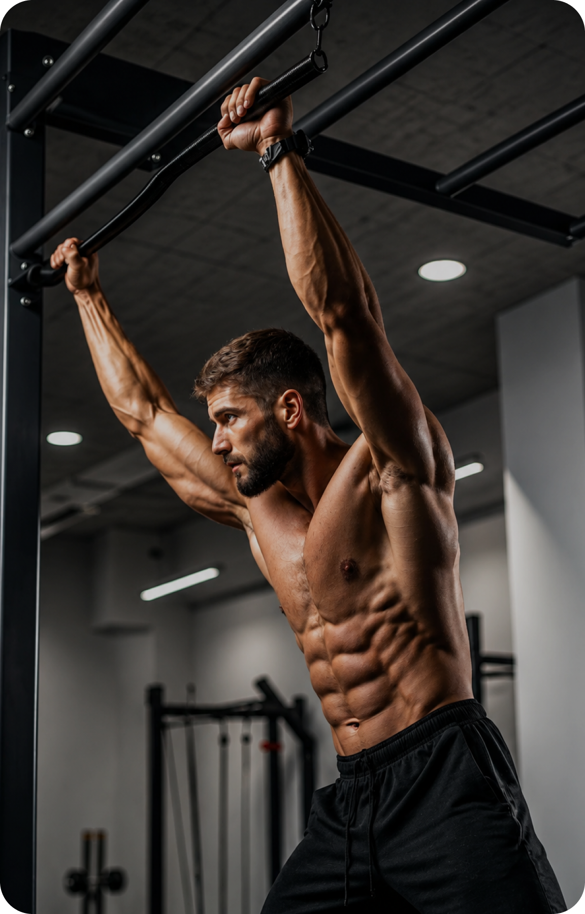 Trainer helping member